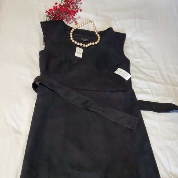 💕♥️ ANN TAYLOR Faux Suede Wrap Midi Dress - Picture 4 of 5